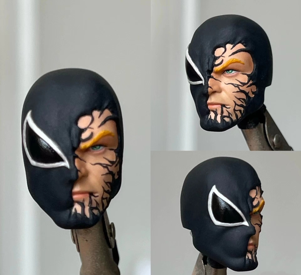 KAIYODO Amazing Yamaguchi/Mafex  Agent Venom headsculpt 1:12