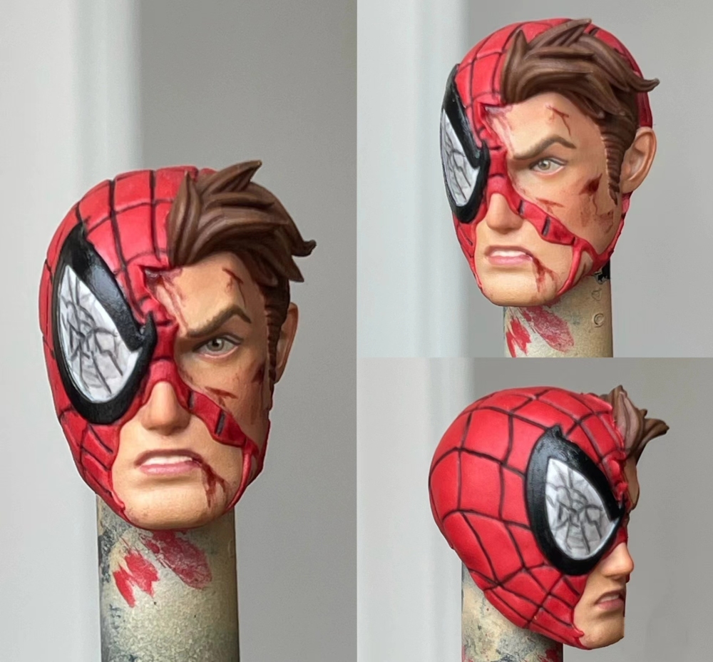Spiderman's Real Head (War blood) headsculpt 1:12