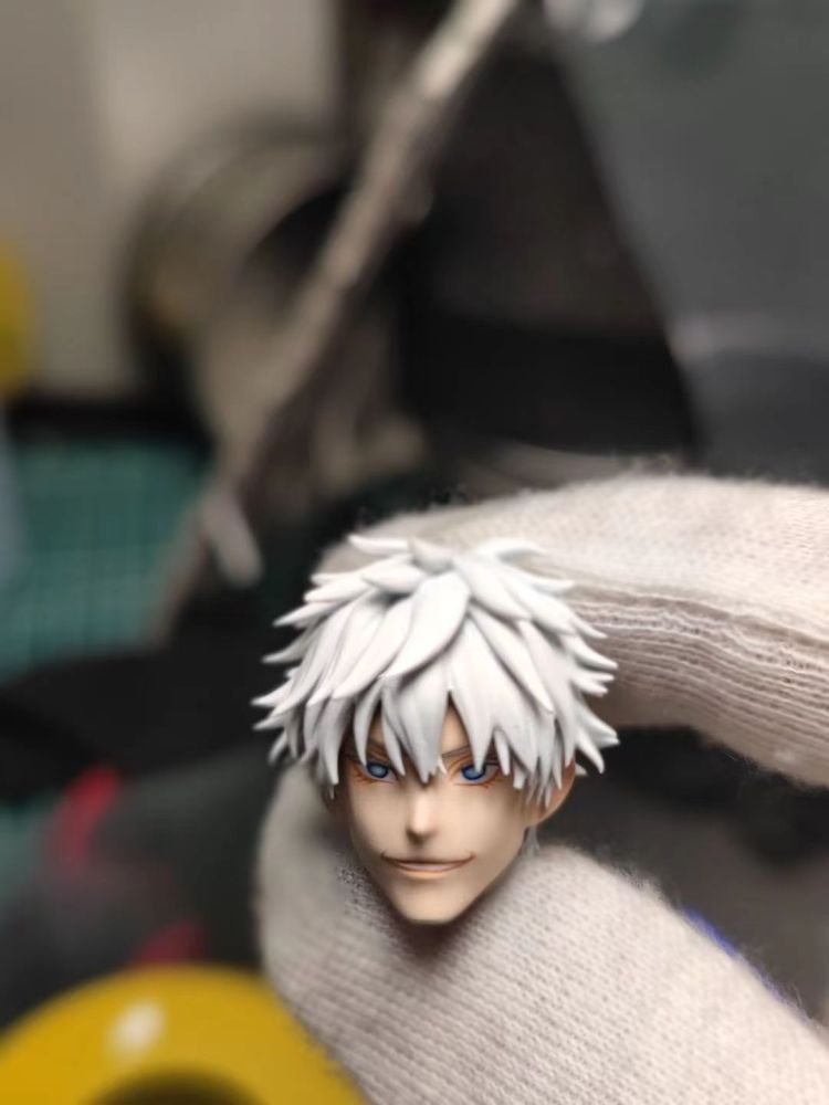Shf White glasses/no glasses headsculpt 1:12