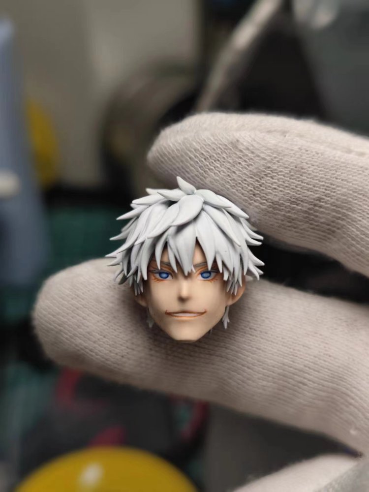 Shf White glasses/no glasses headsculpt 1:12