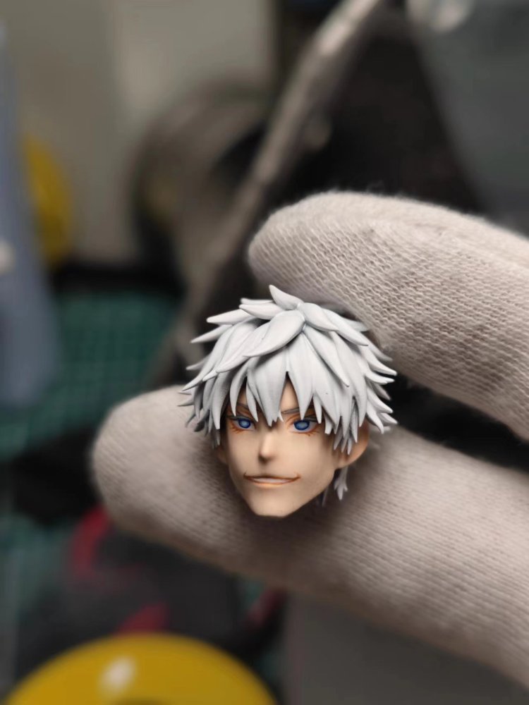 Shf White glasses/no glasses headsculpt 1:12