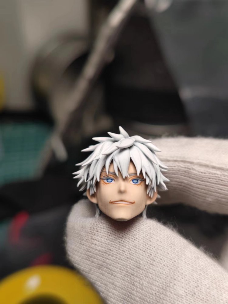 Shf White glasses/no glasses headsculpt 1:12