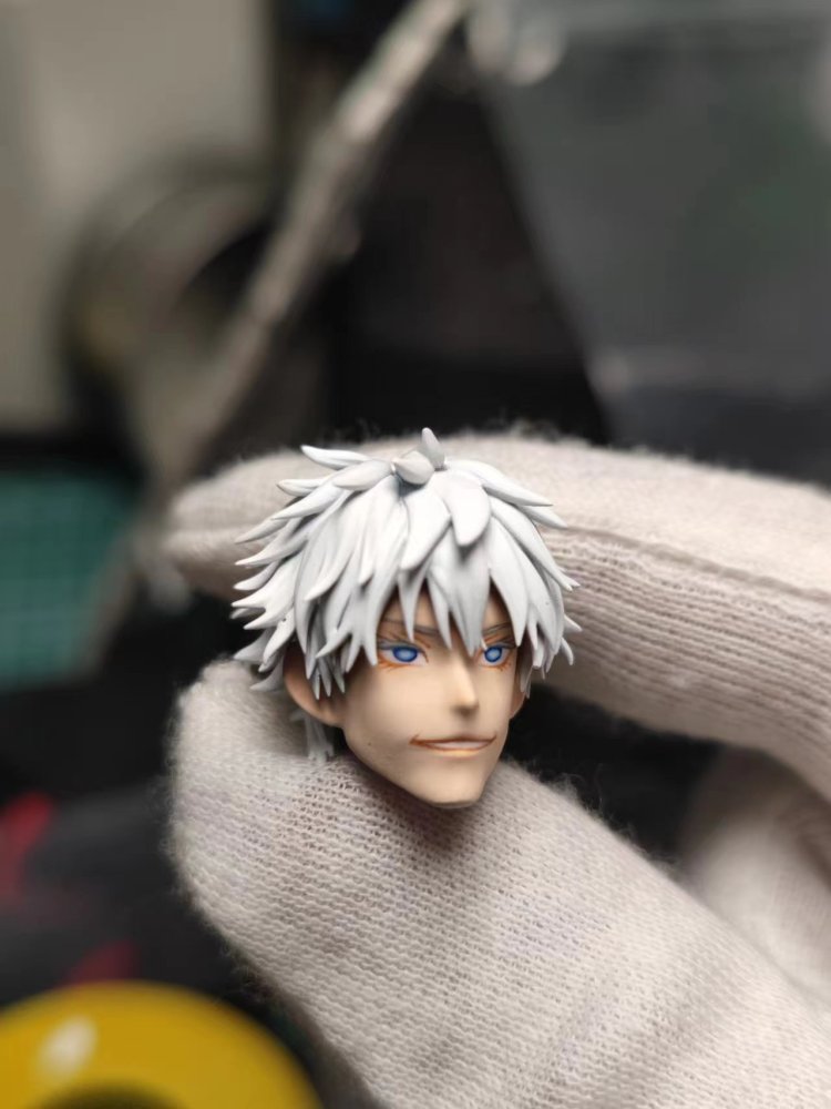 Shf White glasses/no glasses headsculpt 1:12
