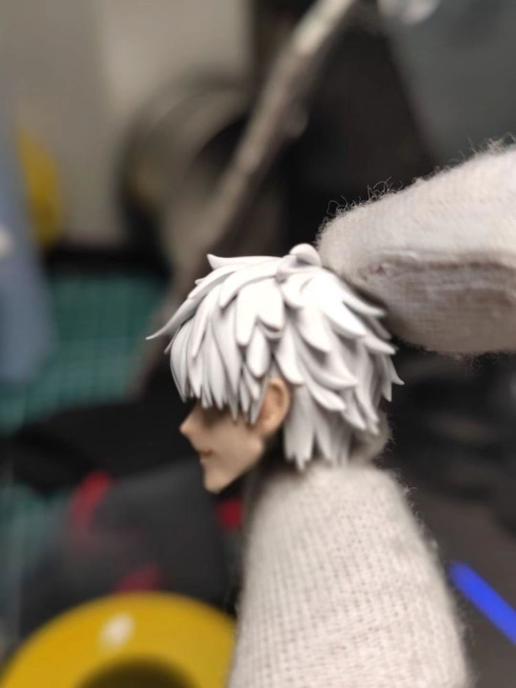 Shf White glasses/no glasses headsculpt 1:12