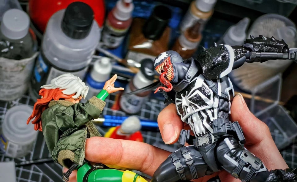 CT KAIYODO Amazing Yamaguchi Agent Venom (Long-tongue version)headsculpt 1:12