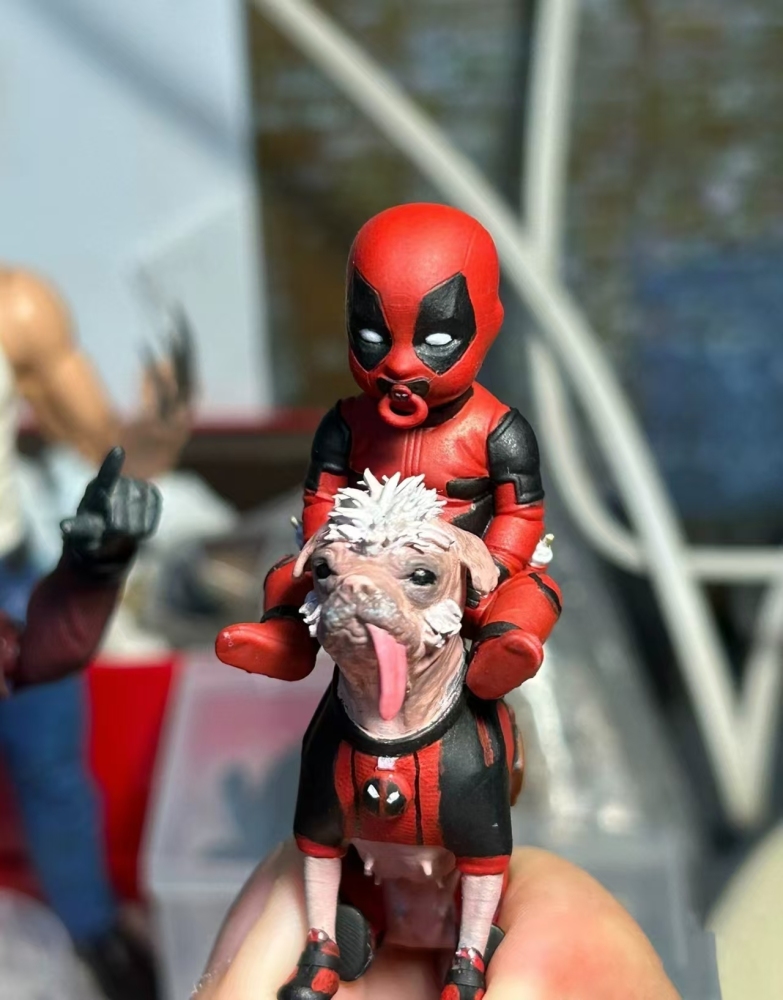 SHF Ml mafex Deadpool (deadpool dog/deadpool babyI) accessories 1：12
