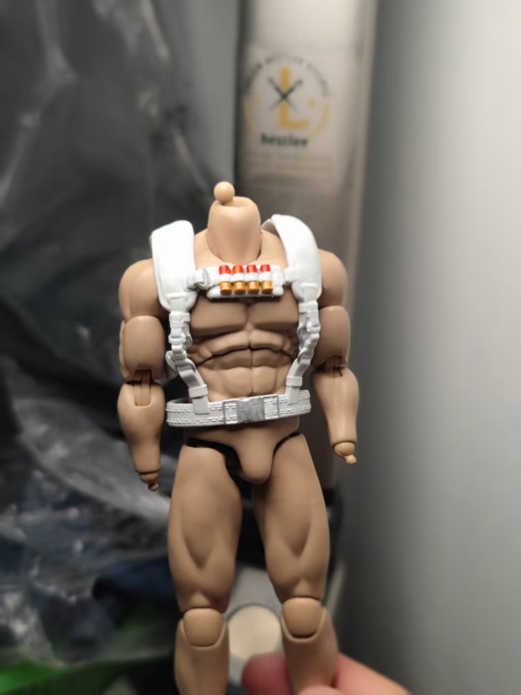 white Tactical shoulder straps + belt toy accessories 1:12