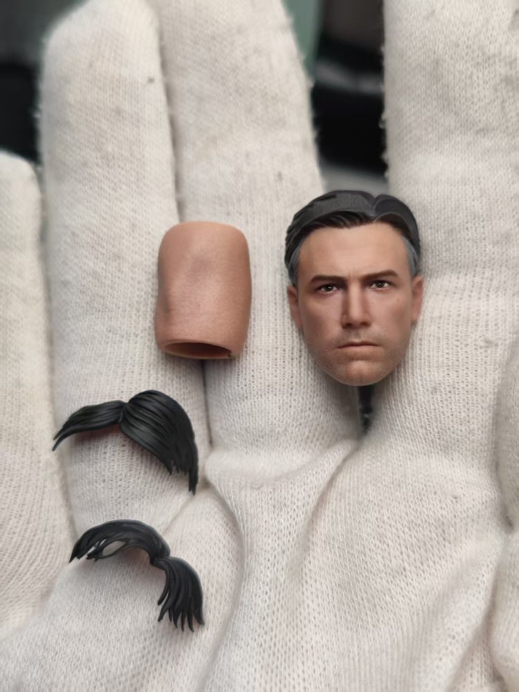 Batman Wayne (Highly Detailed Coloring Version) - Hair Change headsculpt 1:12