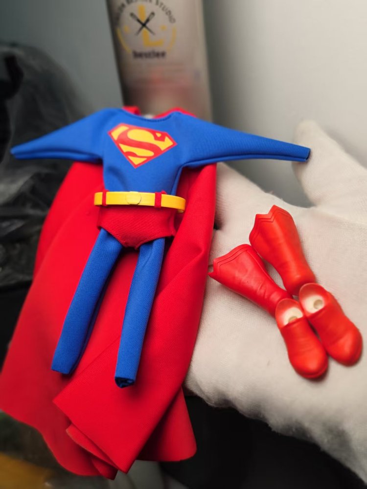 Adam superman suit/ boots/ Batman clothing/boots and glove accessories 1/12