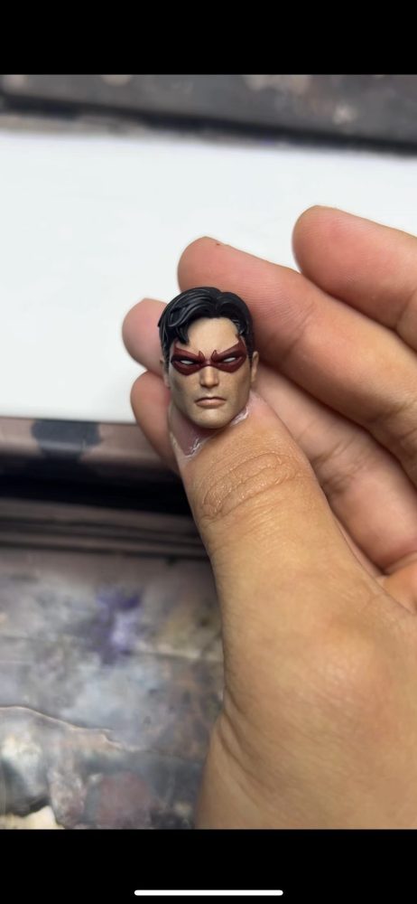 Red Hood Red eye mask (fine paint) Headsculpt 1:12