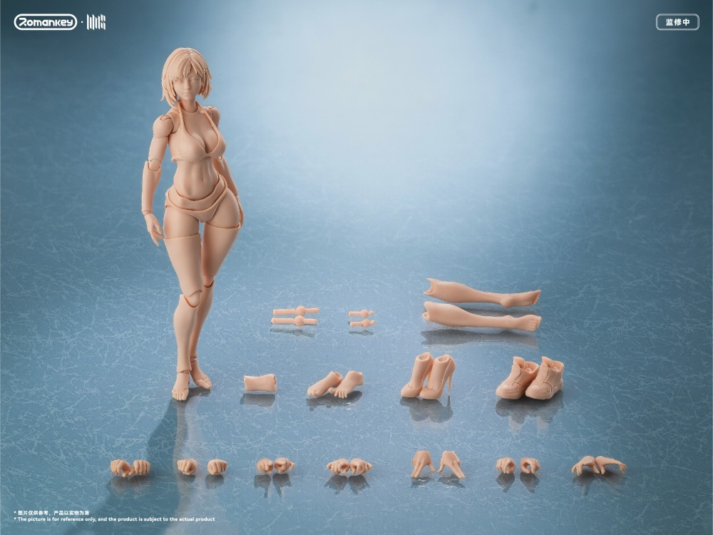 Romankey UMS004 1/12 Super Articulated Female Body Mia-Unpainted Version