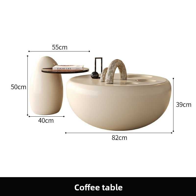 Innovative Italian style cat paw coffee table, TV cabinet side table, size of apartment, modern living room, fiberglass coffee table
