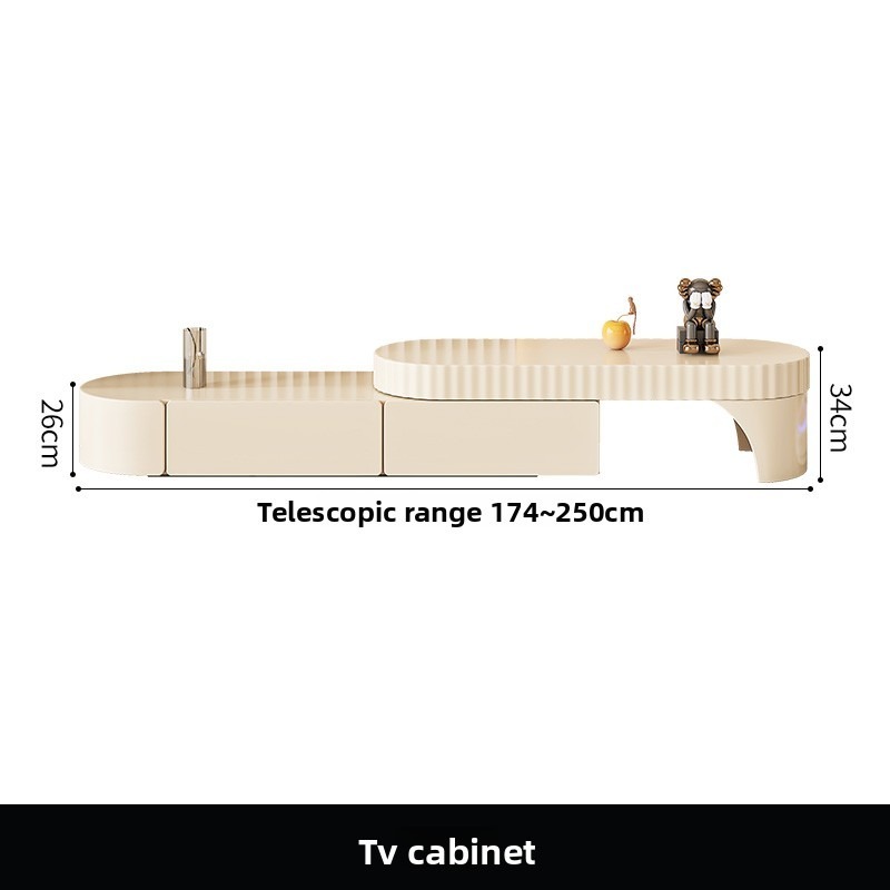 Innovative Italian style cat paw coffee table, TV cabinet side table, size of apartment, modern living room, fiberglass coffee table