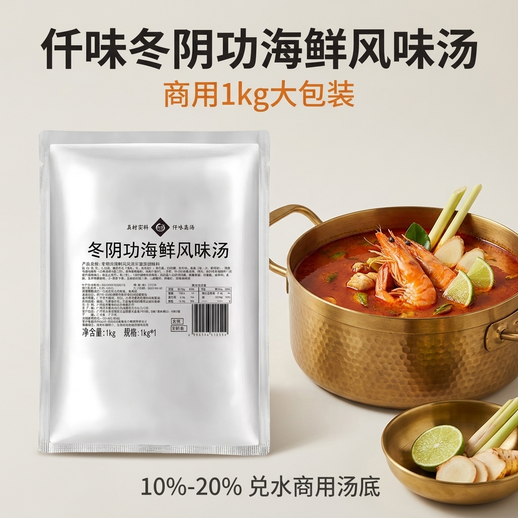 Qianwei Tom Yum Seafood Flavor Soup (Semi-solid Seasoning)