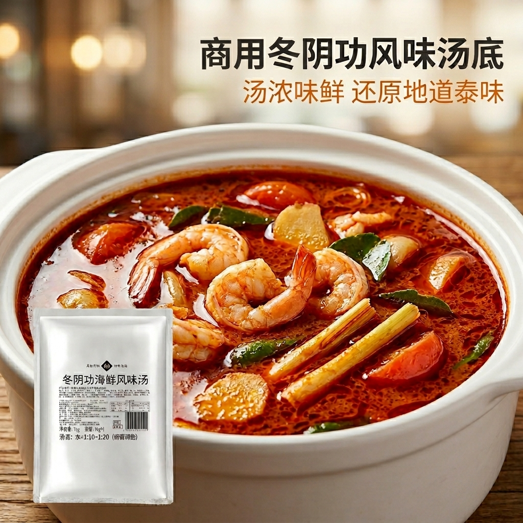 Qianwei Tom Yum Seafood Flavor Soup (Semi-solid Seasoning)