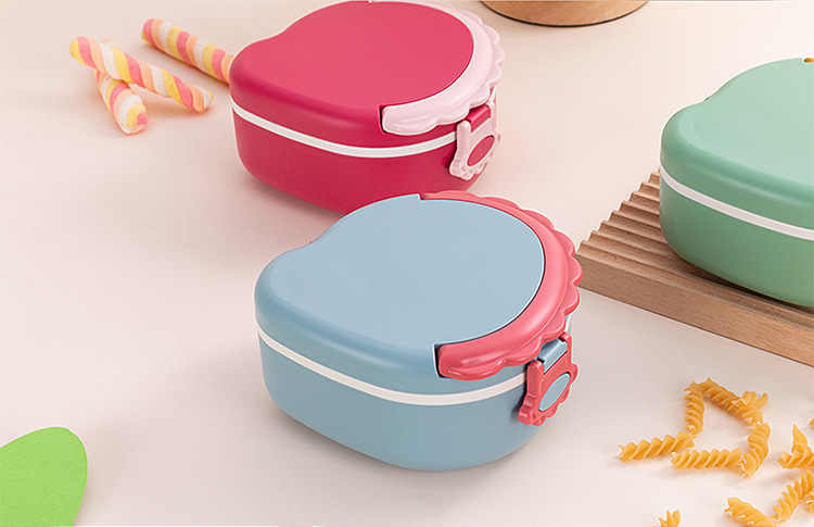 Dino Bento Box for Kids — Divided, Microwave-Safe Lunch Box with Handle & Fruit Compartment