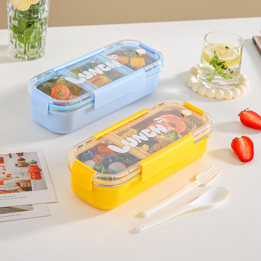 304 Stainless Steel Divided Bento Lunch Box — Sealed, Leak-Resistant Compartments, No Flavor Mixing