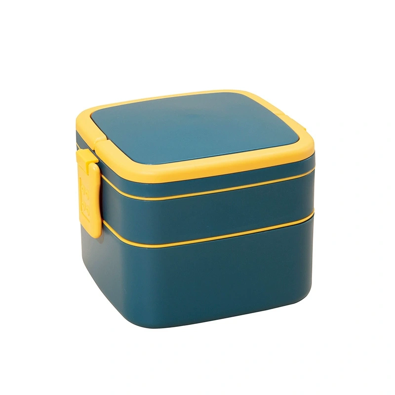 2-Tier Stackable Bento Box with Handle — Microwave-Safe Lunch Box for Work, School & Meal Prep