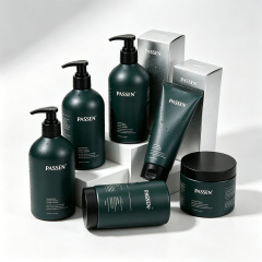 Green Matte Multi Layer Printing Aluminum Bottle Skincare Packaging for Body Lotion Hand Soap With Free Design