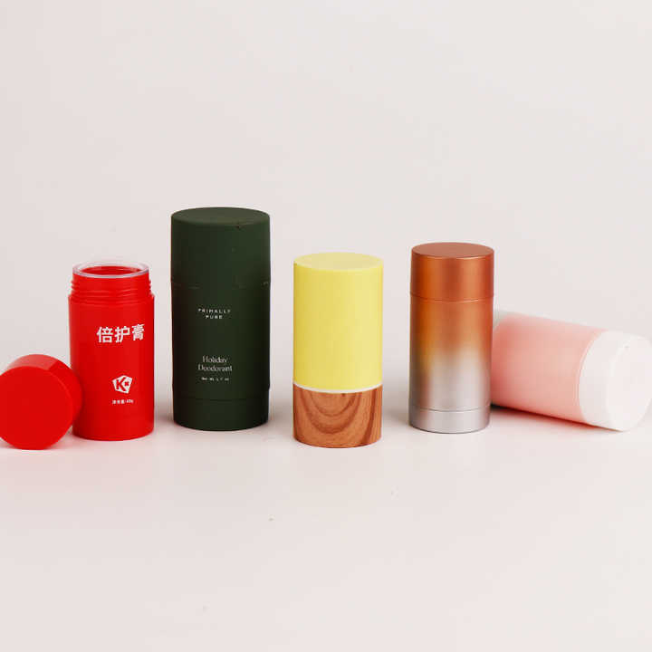 Round Twist up Salve Plastic Deodorant Tube 15g 30g 50g 75g White Portable Empty Plastic Deodorant Stick Container
