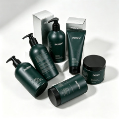 Green Matte Multi Layer Printing Aluminum Bottle Skincare Packaging for Body Lotion Hand Soap With Free Design
