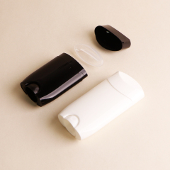 Fancy PP Cosmetic Packaging Oval Shape Sustainable Mini 15g Portable Deodorant Stick Containers