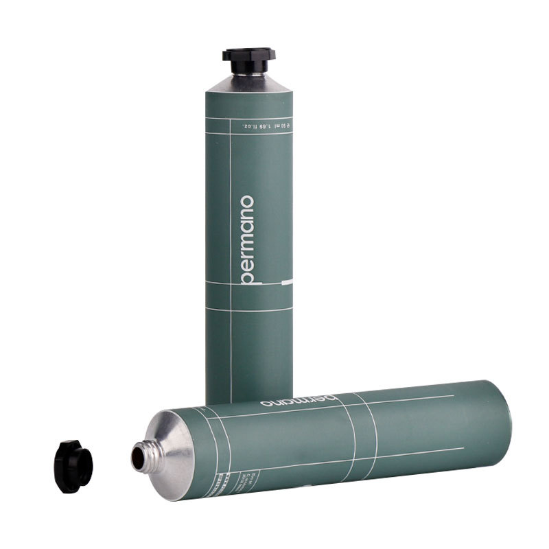 50ml 100ml 150m 200ml Green Matte Aluminum Soft Tube Packaging Hand Cream Tube with Plastic Cap