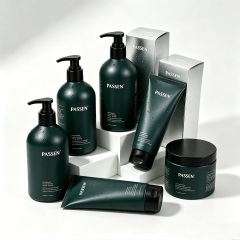 Green Matte Multi Layer Printing Aluminum Bottle Skincare Packaging for Body Lotion Hand Soap With Free Design