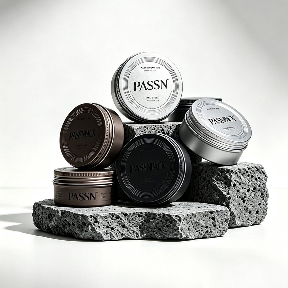 Airtight Aluminum Metal Tins Refillable Cosmetic Jars for Hair Styling Paste Body Cream Ointment and Beauty Balm,PASSEN,Airtight Aluminum Metal Tins Refillable Cosmetic Jars for Hair Styling Paste Body Cream Ointment and Beauty Balm