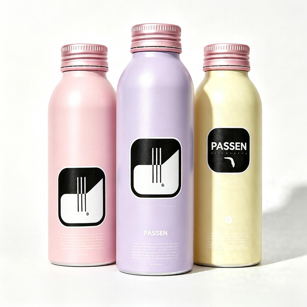 100ml 200ml 250ml 300ml 500ml Wide Mouth Aluminum Drink Bottle Easy Filling for Fresh Juice Beverage Packing