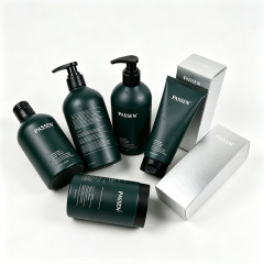 Green Matte Multi Layer Printing Aluminum Bottle Skincare Packaging for Body Lotion Hand Soap With Free Design