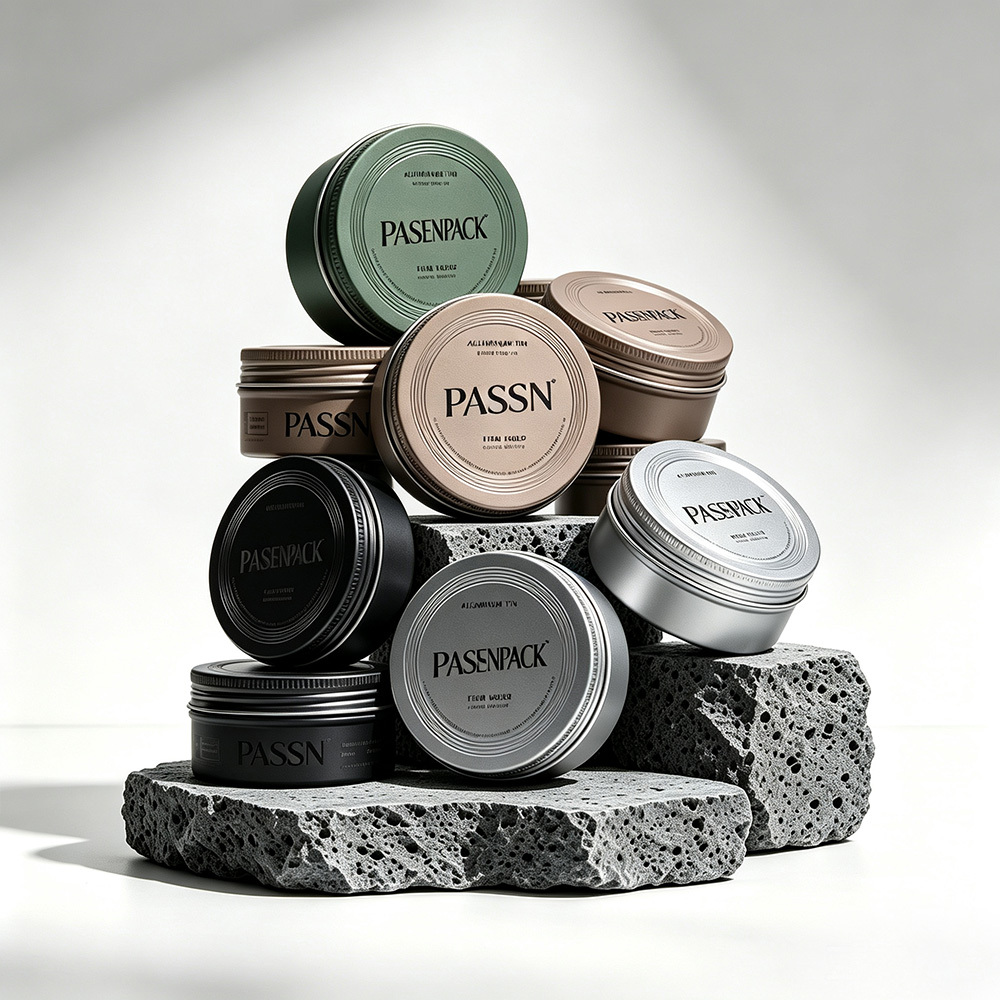 Airtight Aluminum Metal Tins Refillable Cosmetic Jars for Hair Styling Paste Body Cream Ointment and Beauty Balm,PASSEN,Airtight Aluminum Metal Tins Refillable Cosmetic Jars for Hair Styling Paste Body Cream Ointment and Beauty Balm