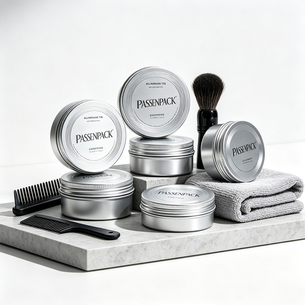 Aluminum Tin Box Cosmetic Packaging Empty Metal Jar for Hair Paste Beauty Cream Ointment Storage