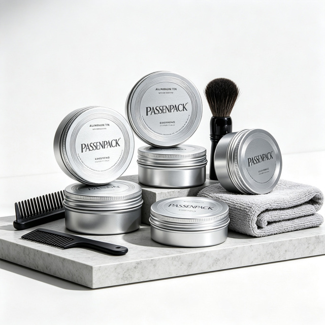 Aluminum Tin Box Cosmetic Packaging Empty Metal Jar for Hair Paste Beauty Cream Ointment Storage