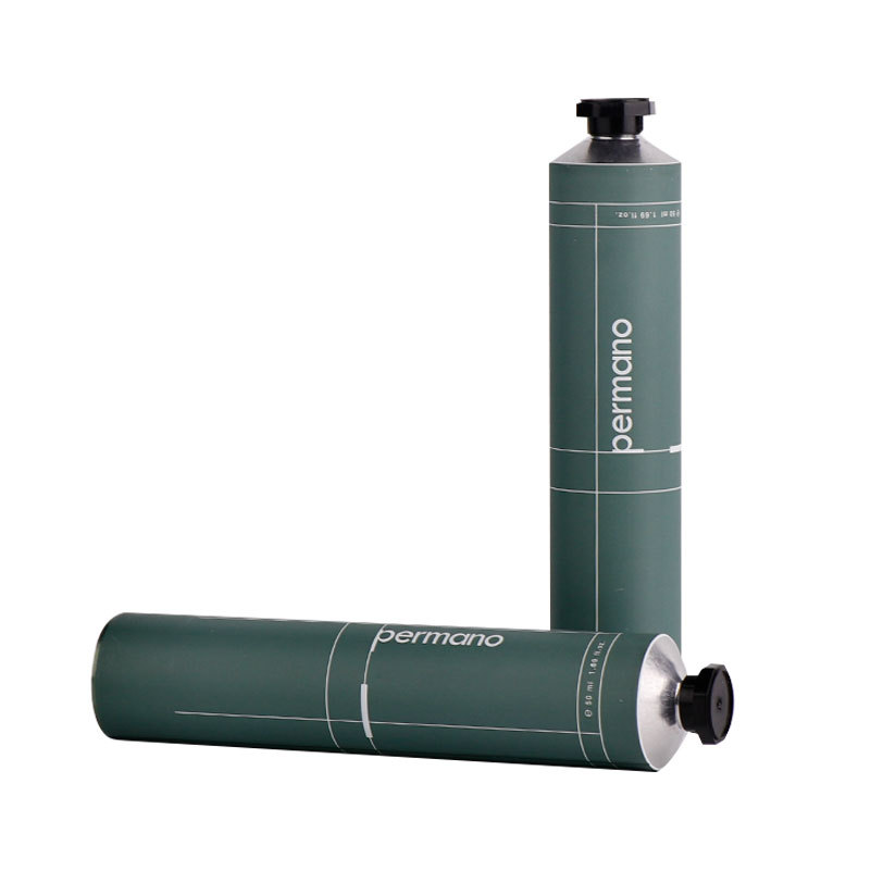 50ml 100ml 150m 200ml Green Matte Aluminum Soft Tube Packaging Hand Cream Tube with Plastic Cap