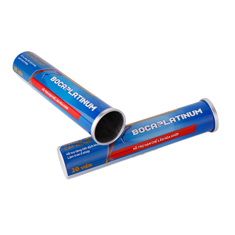 Empty Aluminum Effervescent Tube With Desiccant Cap for Dietary Supplement Tablets