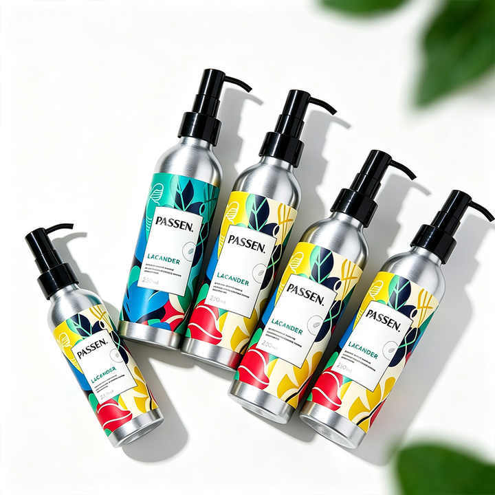 Eco Friendly Cosmetic Aluminum Bottle for Hotel Sustainable Lotion Packaging Free Design Free Sample