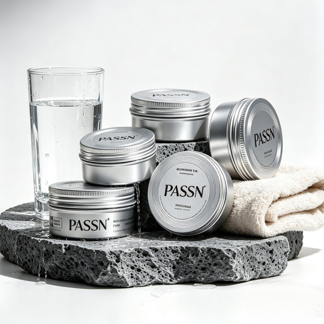 Aluminum Tin Box Cosmetic Packaging Empty Metal Jar for Hair Paste Beauty Cream Ointment Storage