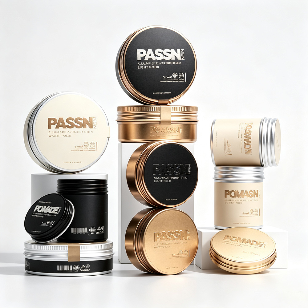 Eco Friendly Aluminum Jar for Natural Beauty Product and Hair Styling Paste Packaging Free Sample Available,PASSEN,Eco Friendly Aluminum Jar for Natural Beauty Product and Hair Styling Paste Packaging Free Sample Available