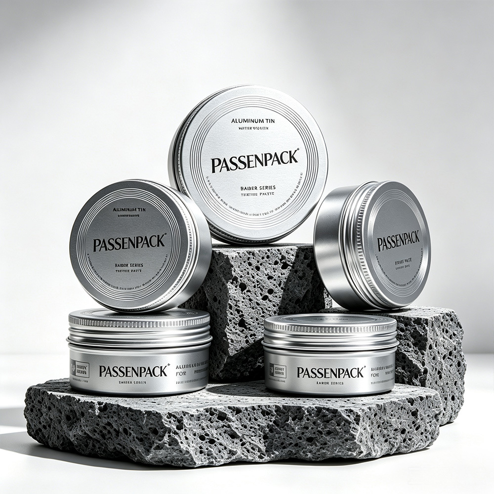 Aluminum Tin Box Cosmetic Packaging Empty Metal Jar for Hair Paste Beauty Cream Ointment Storage