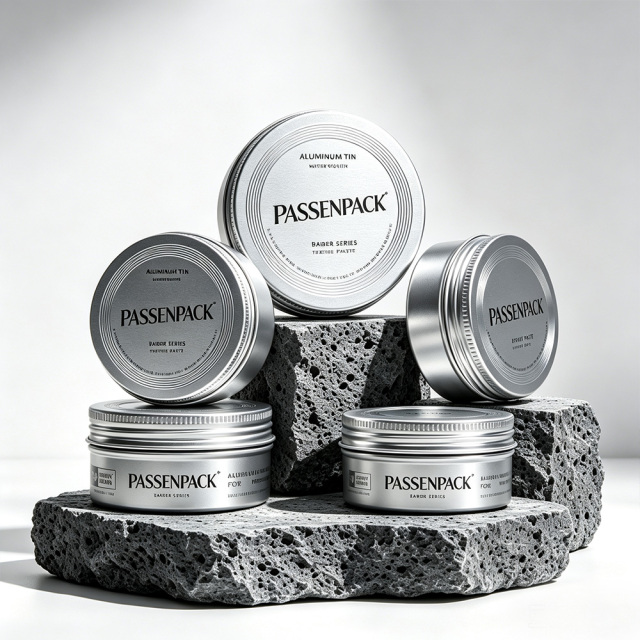 Aluminum Tin Box Cosmetic Packaging Empty Metal Jar for Hair Paste Beauty Cream Ointment Storage