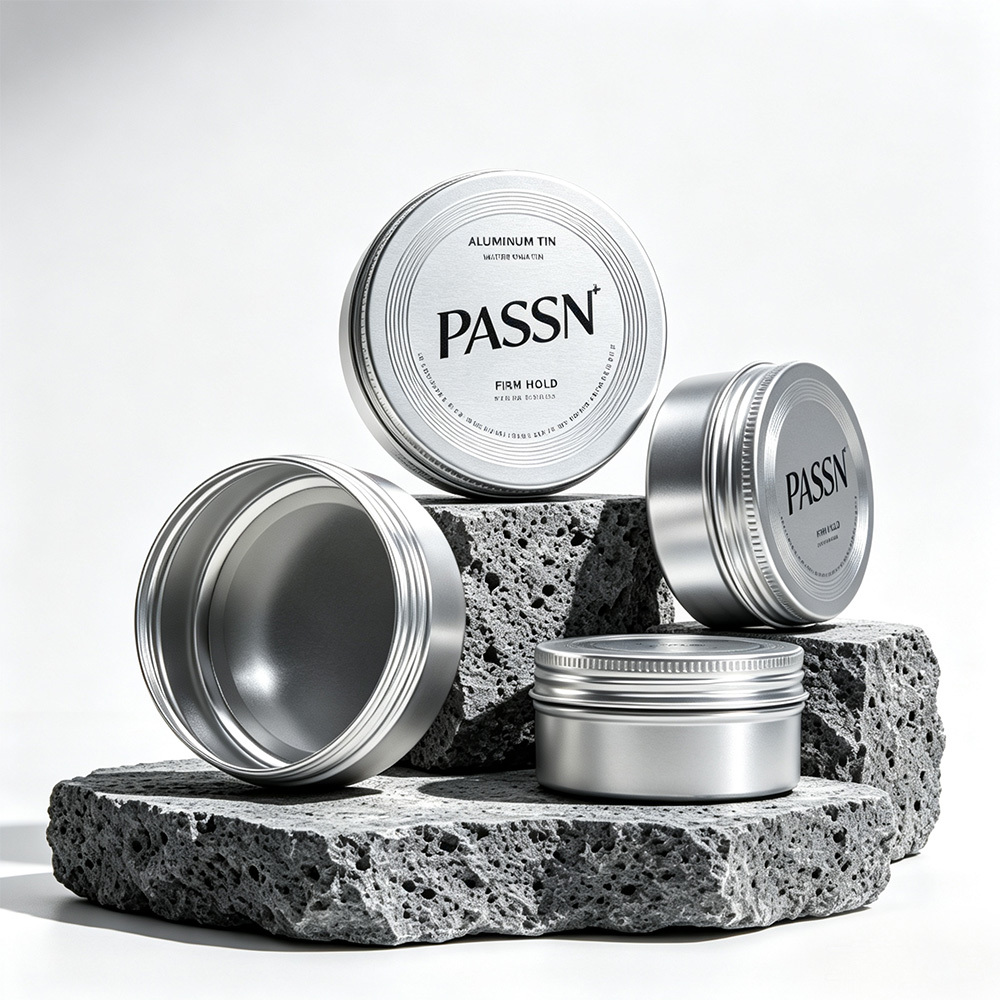 Airtight Aluminum Metal Tins Refillable Cosmetic Jars for Hair Styling Paste Body Cream Ointment and Beauty Balm,PASSEN,Airtight Aluminum Metal Tins Refillable Cosmetic Jars for Hair Styling Paste Body Cream Ointment and Beauty Balm