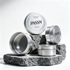 Airtight Aluminum Metal Tins Refillable Cosmetic Jars for Hair Styling Paste Body Cream Ointment and Beauty Balm,PASSEN,Airtight Aluminum Metal Tins Refillable Cosmetic Jars for Hair Styling Paste Body Cream Ointment and Beauty Balm