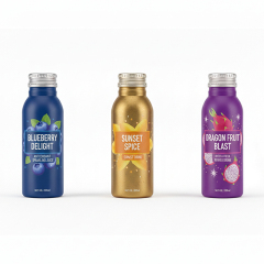 100ml 150ml 250ml 350ml Custom Printed Aluminum Bottles for Juice Coffee Wine Beverage Branding