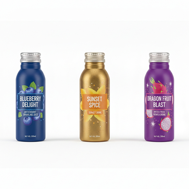 100ml 150ml 250ml 350ml Custom Printed Aluminum Bottles for Juice Coffee Wine Beverage Branding