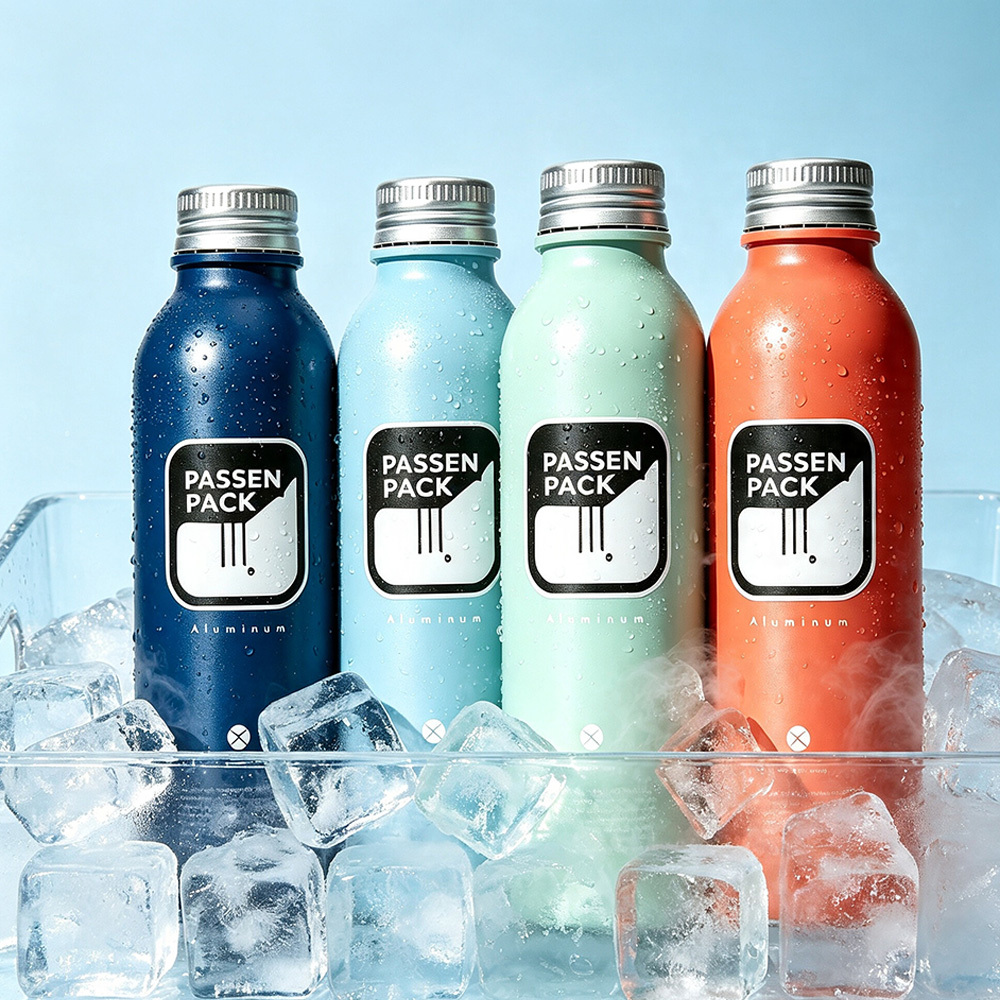 Empty Aluminum Bottle 50ml 100ml 250ml 350ml 500ml 1000ml for Carbonated Energy Beverages