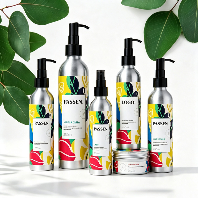 50ml,100ml,150ml,200ml,250ml,300ml Refillable Cosmetic Aluminum Bottle for Hotel Bathroom Amenity Free Design Free Sample Offer