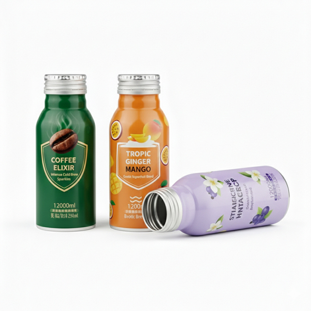 100ml 150ml 250ml 350ml Custom Printed Aluminum Bottles for Juice Coffee Wine Beverage Branding