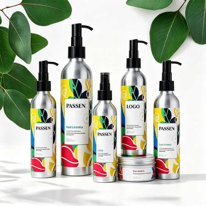 50ml,100ml,150ml,200ml,250ml,300ml Refillable Cosmetic Aluminum Bottle for Hotel Bathroom Amenity Free Design Free Sample Offer