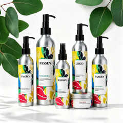 50ml,100ml,150ml,200ml,250ml,300ml Refillable Cosmetic Aluminum Bottle for Hotel Bathroom Amenity Free Design Free Sample Offer